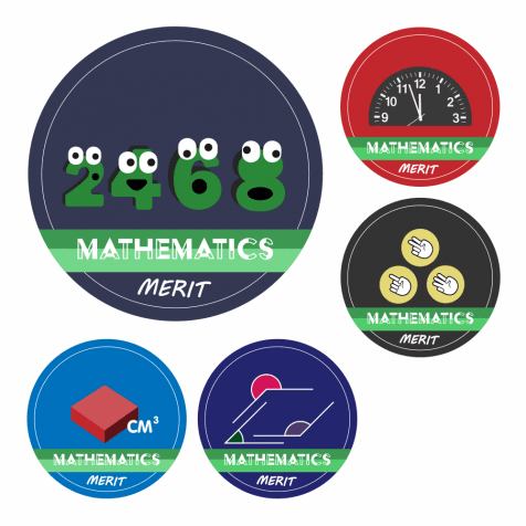 Maths KS1 and KS2 Curriculum Stickers