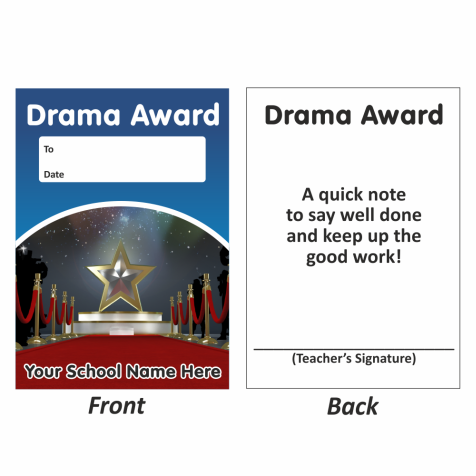 Drama Mini Award Slips Design 1