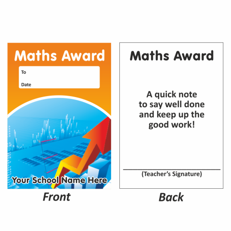Maths Mini Award Slip Design 1