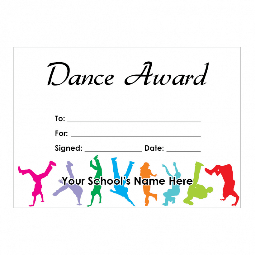 Dance Certificate Set 2 School Stickers for Teachers