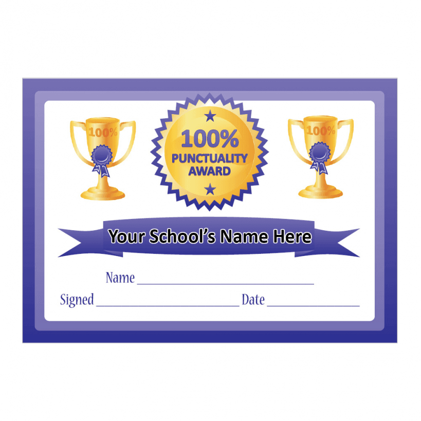 100% Punctuality Certificates