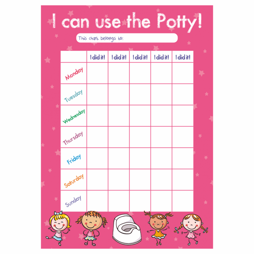 Printable Sticker Chart For Potty Training