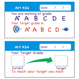 Art KS4 Teacher Assessment Stickers
