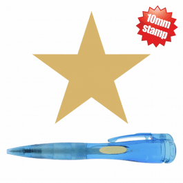 Clix Combined 10mm Pen and Stamper - Gold Star Design