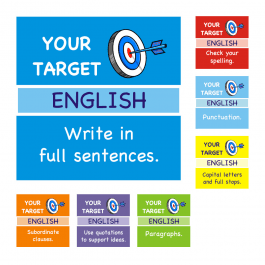 English Target Stickers