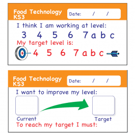 Food Technology KS3 Pupil Assessment Stickers