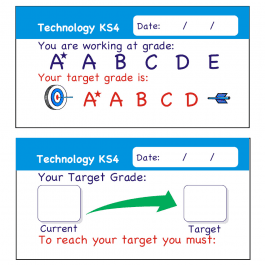 Technology KS4 Teacher Assessment Stickers