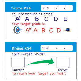 Drama KS4 Teacher Assessment Stickers
