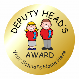 Deputy Head Teacher Gold Award Stickers