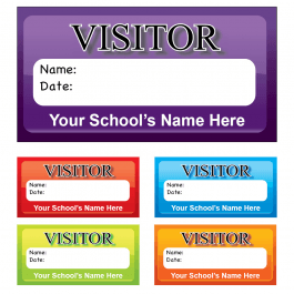 Visitor ID Rectangle Stickers