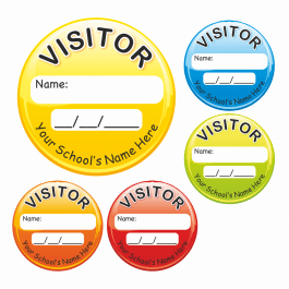 Visitor ID Circular Stickers