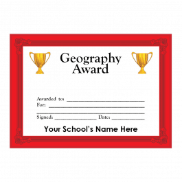 Geography Certificate Set 3