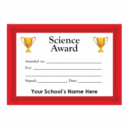 Science Certificate Set 3