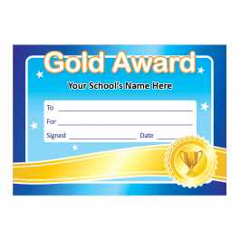 Gold Award Certificates