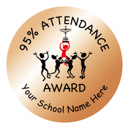 95% Attendance Bronze Stickers
