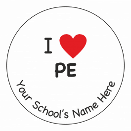 I Heart PE Stickers