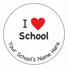 I Heart School Stickers