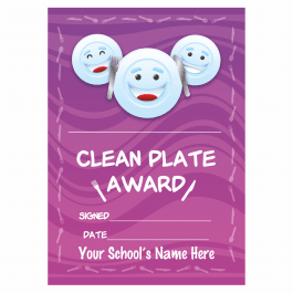 Lunchtime Clean Plate Award Certificate