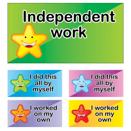 Independent Work Star Stickers