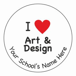 I Heart Art & Design Stickers