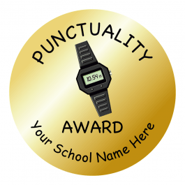 Gold Punctuality Stickers