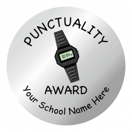 Silver Punctuality Stickers