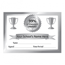 Silver 99% Attendance Certificate