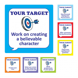 Drama Speech Bubble Target Stickers