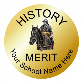 History Reward Stickers - Metallic Gold