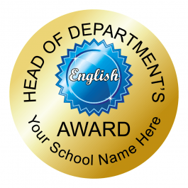 Head of Department - English Award Stickers - Metallic Gold