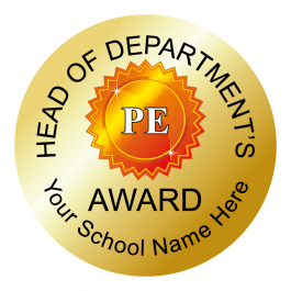 Head of Department - PE Award Stickers - Metallic Gold