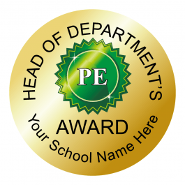 Head of Department - PE Award Stickers - Metallic Gold