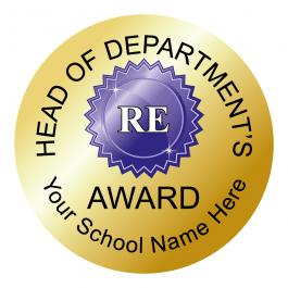 Head of Department - RE Award Stickers - Metallic Gold