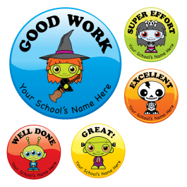 Personalised Halloween Themed Award Stickers