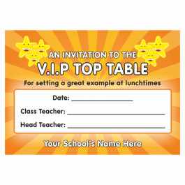 VIP Top Table Certificates
