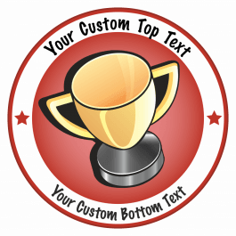 Super Sized Customisable Trophy Award Stickers