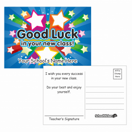 Good Luck in your New Class Postcards