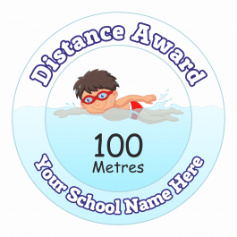 Swimming Distance Award - 100 Metres - Boys