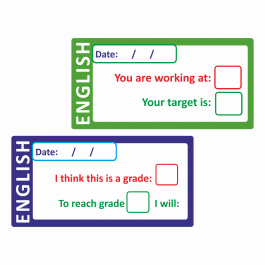 English Self / Peer Assessed Grade Stickers 