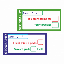 Geography Self / Peer Assessment Grade Stickers 