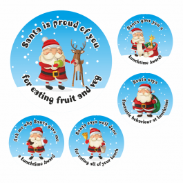 Santa Lunchtime Award Stickers