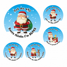 Ask Me Why Santa Stickers