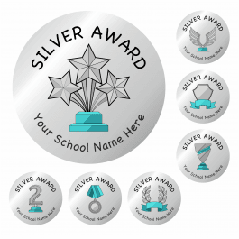 Silver Effect Award Stickers