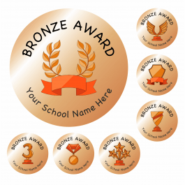 Bronze Effect Award Stickers
