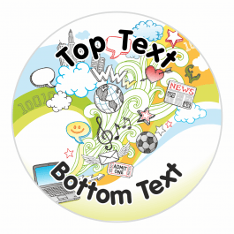 General Fully Customisable Stickers - Doodle  
