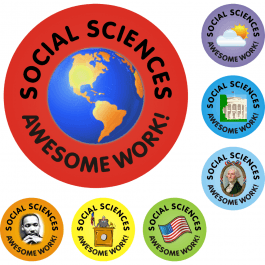 Awesome Work Reward Stickers - Social Sciences