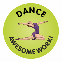 Awesome Work Reward Stickers - Dance