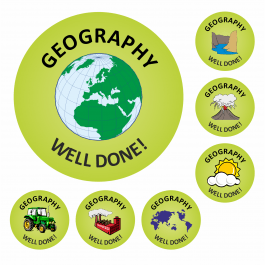 Geography Well Done Stickers