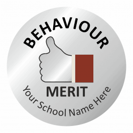 Metallic Silver Behaviour Stickers