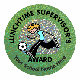 Lunchtime Supervisors Award Sparkly Stickers